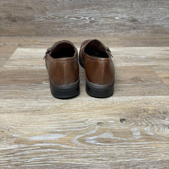 Clarks Classic Brown Leather Loafer Women's Size 8.5 - Picture 3 of 6
